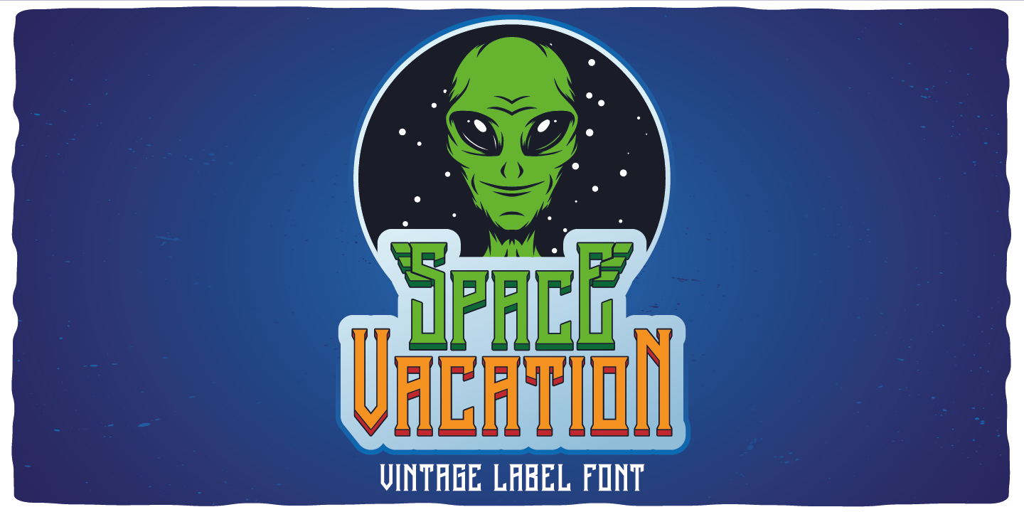 Пример шрифта Space Vacation Base